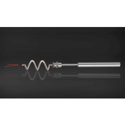 N Type Simplex Thermocouple with Cable and Fitting (Spring Loaded), SS 316, 3 mm dia, 150 mm length, 200 mm (spring+sheath length), 1/2"NPT, 2 Mtr. Teflon Insulated with SS Braiding Cable (T-204)