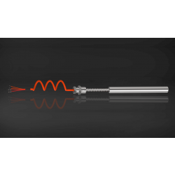 N Type Duplex Thermocouple with Cable and Fitting (Spring Loaded), Inconel 600, 3 mm dia, 150 mm length, 200 mm (spring+sheath length), 1/2"NPT, 2 Mtr. Teflon Insulated Cable (T-204)
