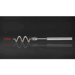 N Type Duplex Thermocouple with Cable and Fitting (Spring Loaded), SS 316, 4.5 mm dia, 150 mm length, 200 mm (spring+sheath length), 1/2"NPT, 2 Mtr. Teflon Insulated with SS Braiding Cable (T-204)