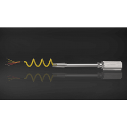 K Type Duplex thermocouple with Weldpad and Cable, Inconel 600, 8 mm dia, 25x25x25 mm weldpad in Inconel 600 material, 1/2"NPT, 500 mm length, 2 Mtr. Cable (T-206)