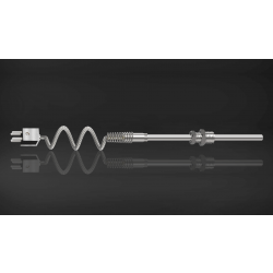 J Type Mineral Insulated Thermocouple with Cable and Connector, 3mm Dia, SS 316, 600mm Length (T-271)