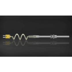 K Type Mineral Insulated Thermocouple with Cable and Connector, 3mm Dia, Inconel 600, 850mm Length (T-271)