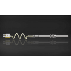 K Type Mineral Insulated Thermocouple with Cable and Connector, 8mm Dia, Inconel 600, 1000mm Length (T-271)