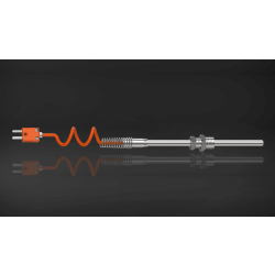 N Type Mineral Insulated Thermocouple with Cable and Connector, 8mm Dia, SS 310, 750mm Length (T-271)