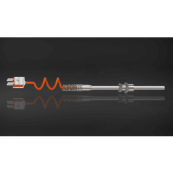N Type Mineral Insulated Thermocouple with Cable and Connector, 3mm Dia, Inconel 600, 1000mm Length (T-271)