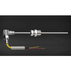 K Type Thermocouple for Exhaust Gas, Simplex, SS 310 Sheath Material, 3 mm Sheath Dia, 750 mm Length, 2 Mtr. Long cable with SS conduit 2 Mtr. (T-273)
